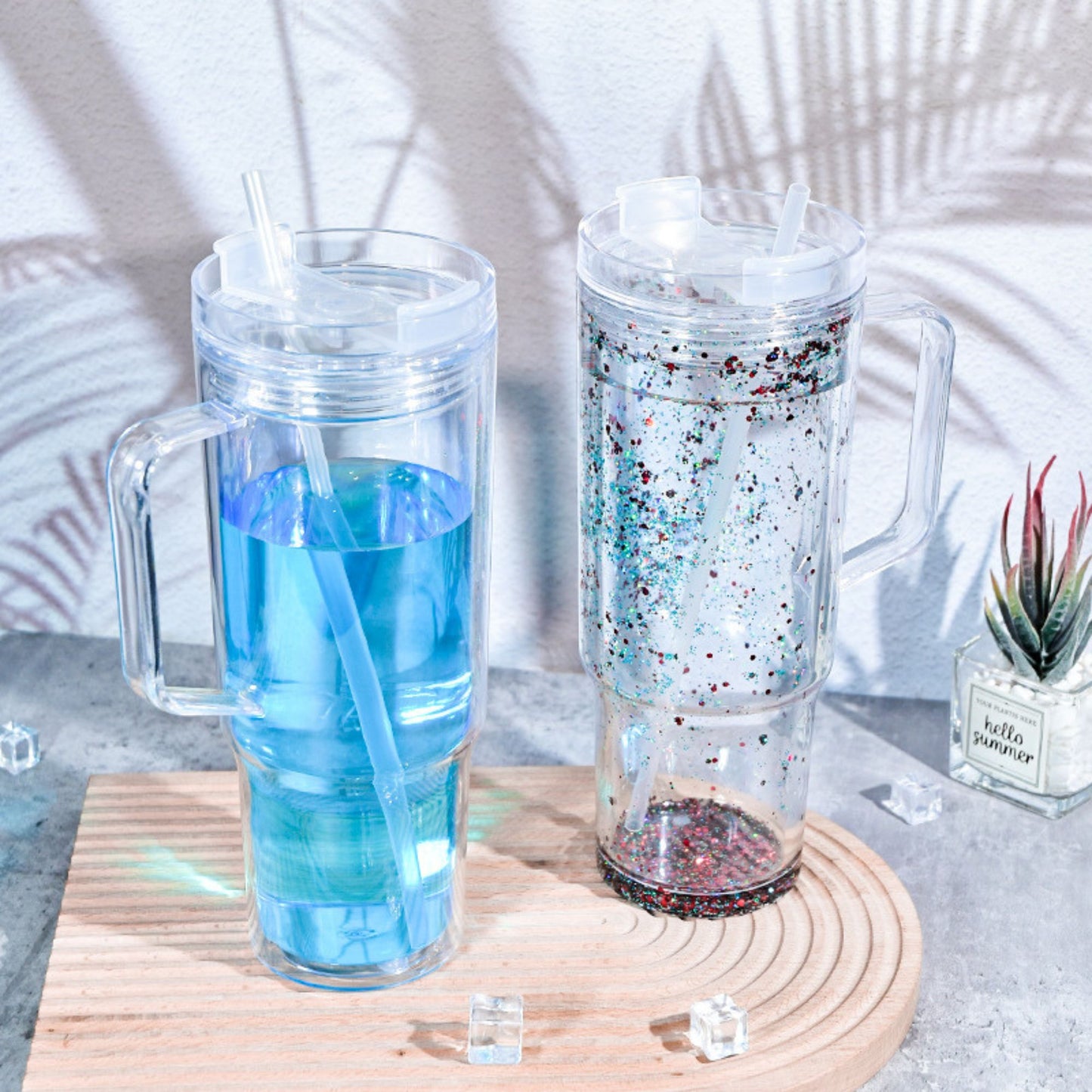 40oz Acrylic Stanley Snowglobe Double Wall [Pre-Drilled & Stopper]