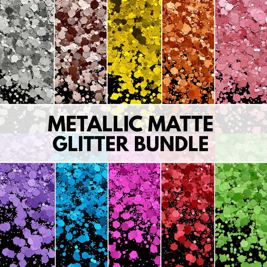 Metallic Matte Glitter Bundle (10x 1oz)