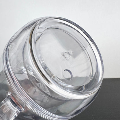 20oz Acrylic Double Wall Mason Jar Snowglobe, Pre-drilled with Stopper