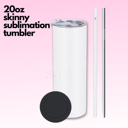 20oz Sublimation Straight Skinny Tumbler Double Wall