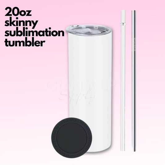 20oz Sublimation Straight Skinny Tumbler Double Wall