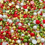 Christmas Baubles - Pearl & Rhinestone Mix (28g)