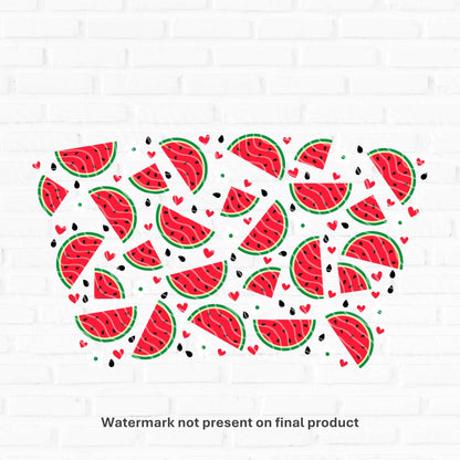 watermelon uv dtf tumbler wraps for cold cups