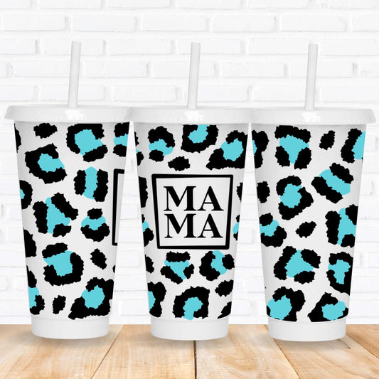 Mama Blue Leopard | UV DTF Wrap