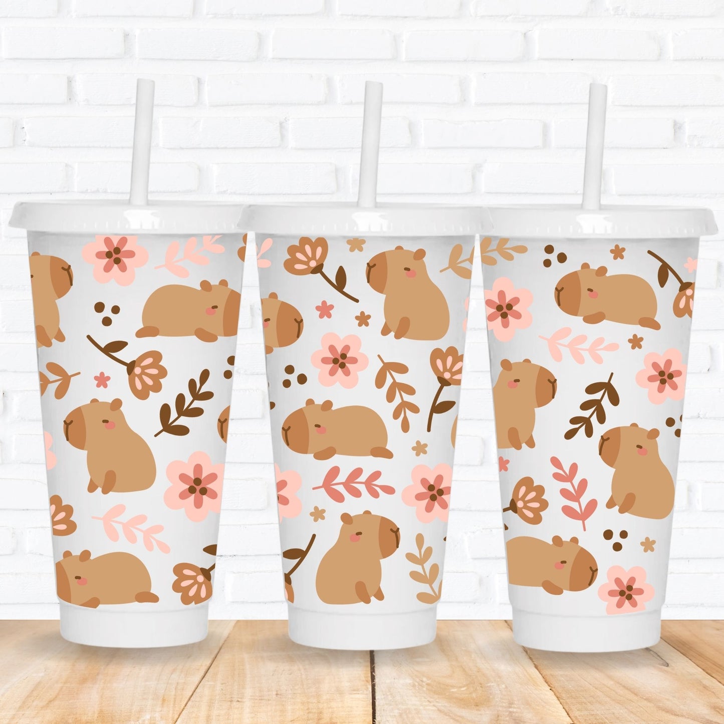 Autumn Capybara | Cold Cup UV DTF Wrap