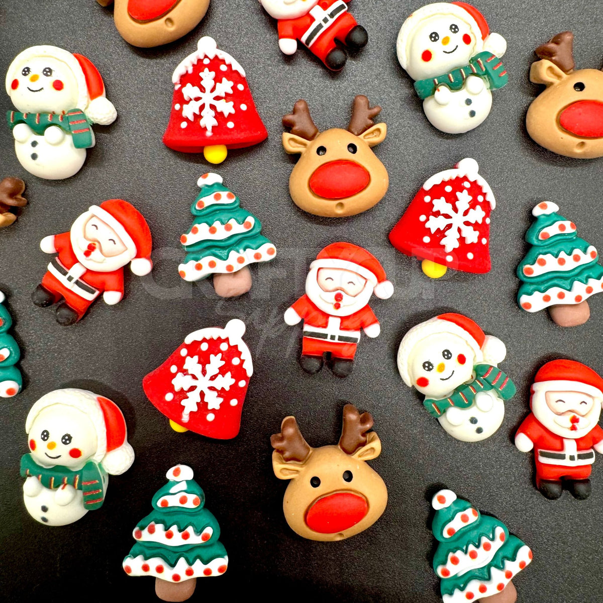 Christmas Characters Cabochons (Pack of 10)