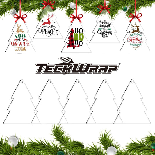 Teckwrap Christmas Ornament Blanks - Trees (Pack of 5)