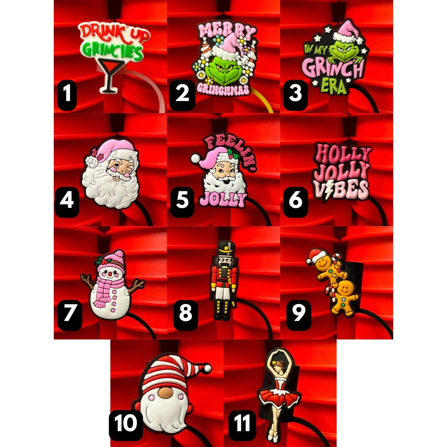 Christmas Straw Charms [Please Read]