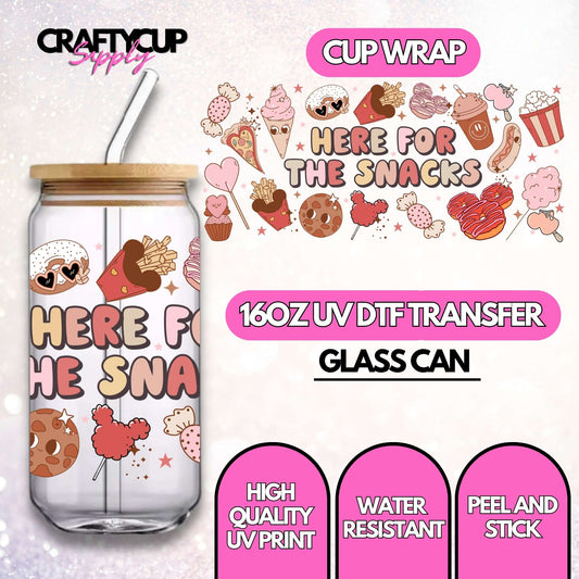 Here For The Snacks | UV DTF Wrap