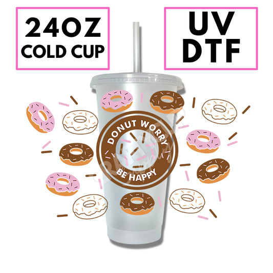 Donut Worry, Be Happy | UV DTF Wrap