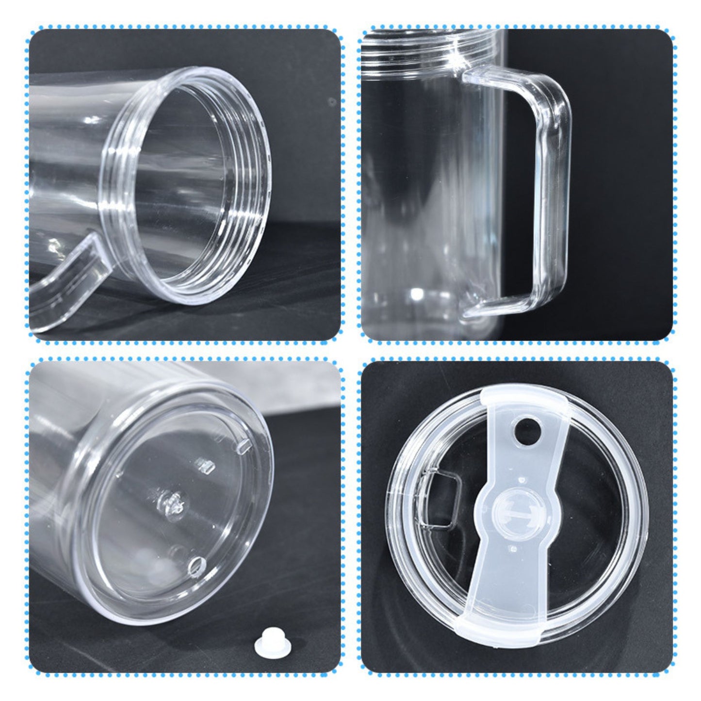 40oz Acrylic Stanley Snowglobe Double Wall [Pre-Drilled & Stopper]