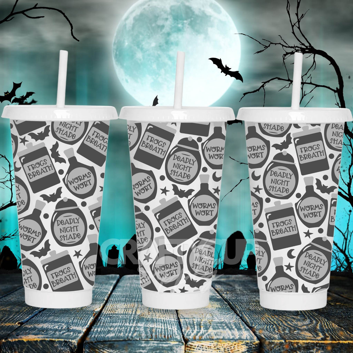 Halloween Potions | Cold Cup UV DTF Wrap