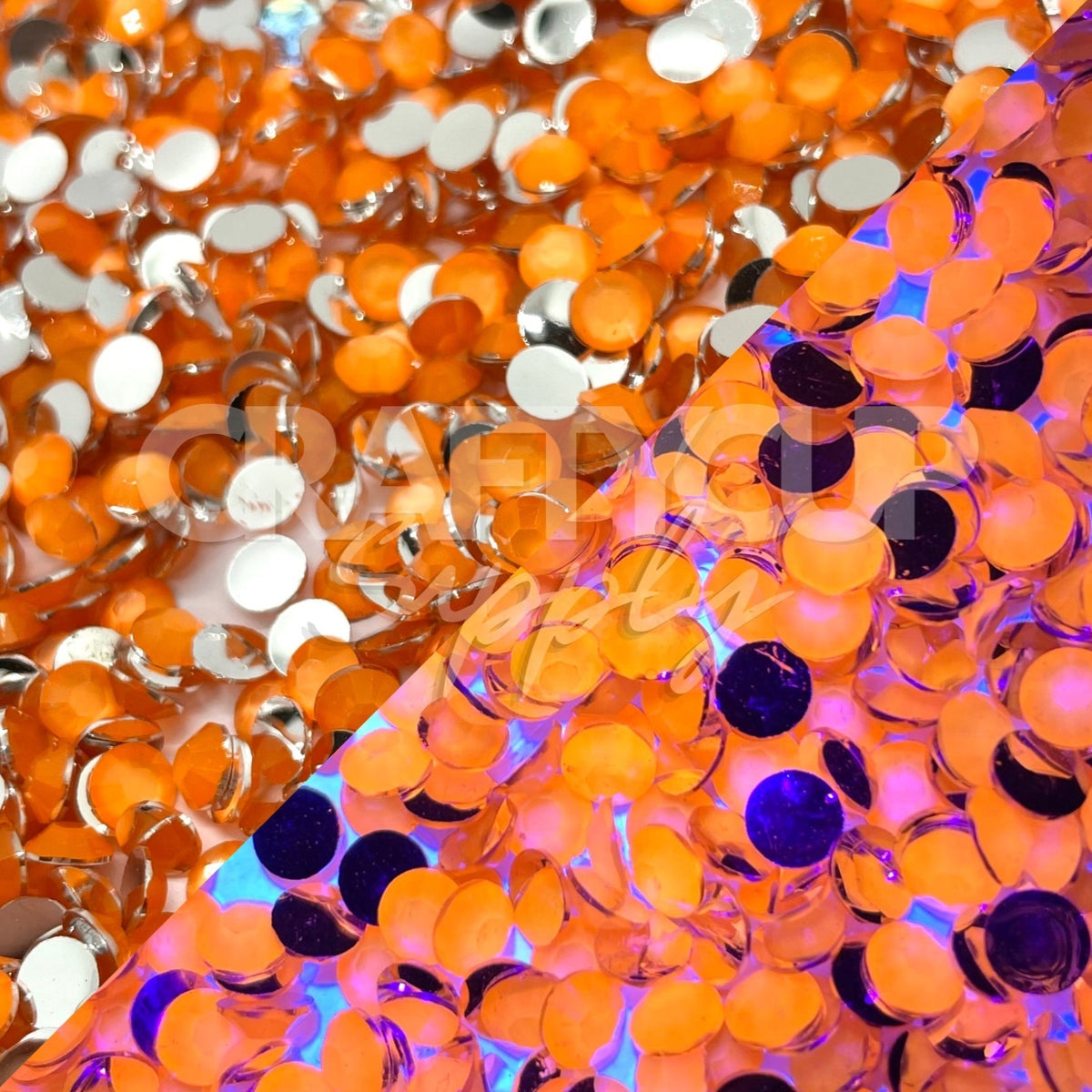 orange neon rhinestones halloween