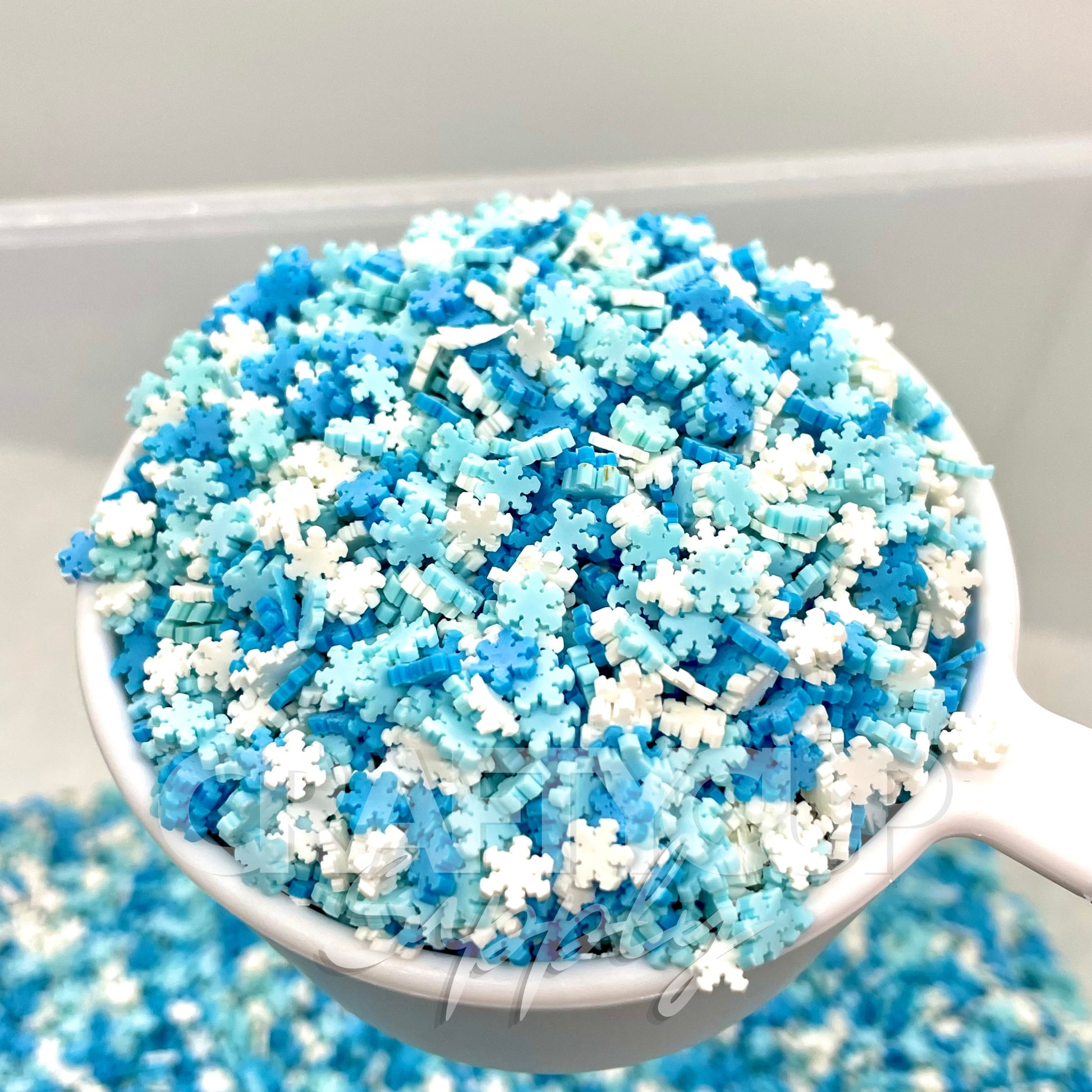 fimo clay snowflakes