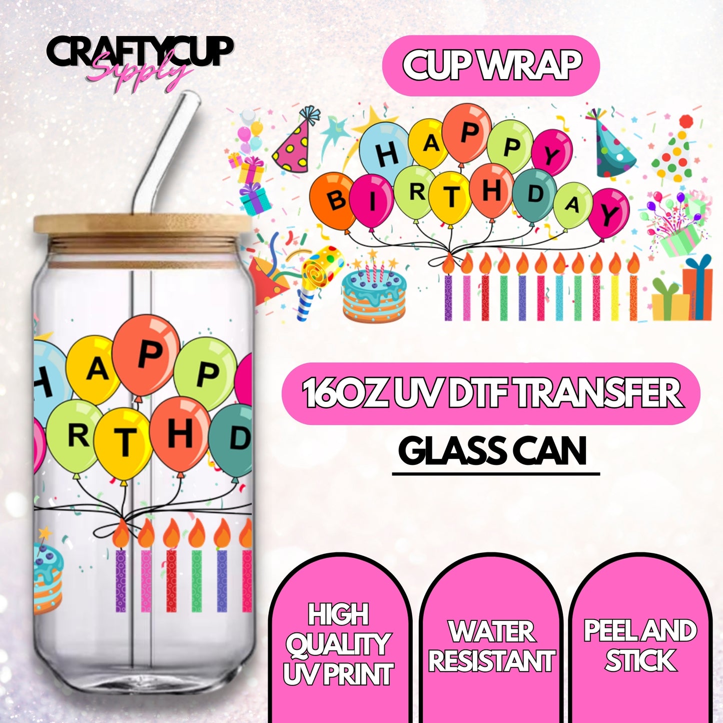 Happy Birthday! | UV DTF Wrap