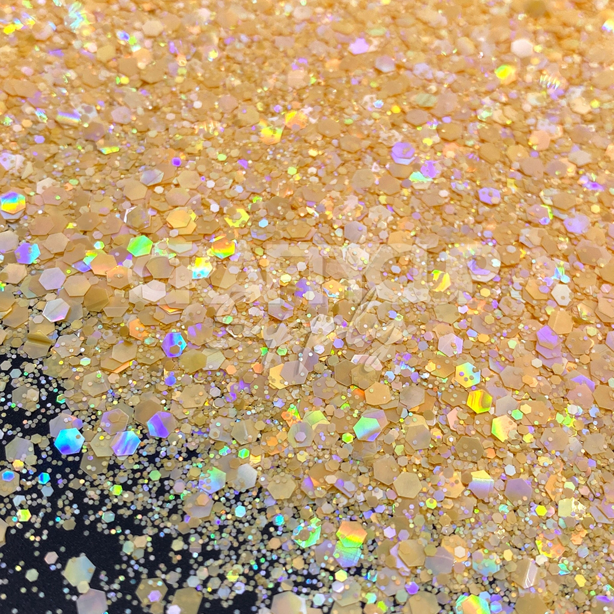 macaroon yellow glitter mix