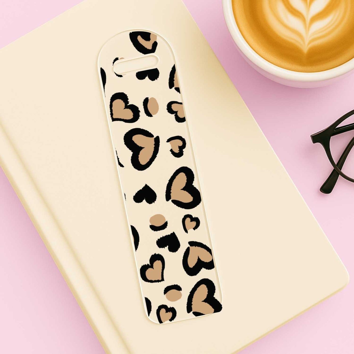 Leopard Hearts | Bookmark UV DTF