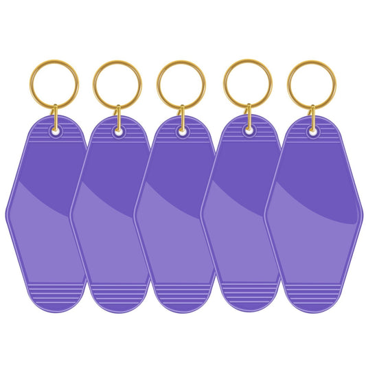 Teckwrap Motel Keyrings Purple - 5 Pack