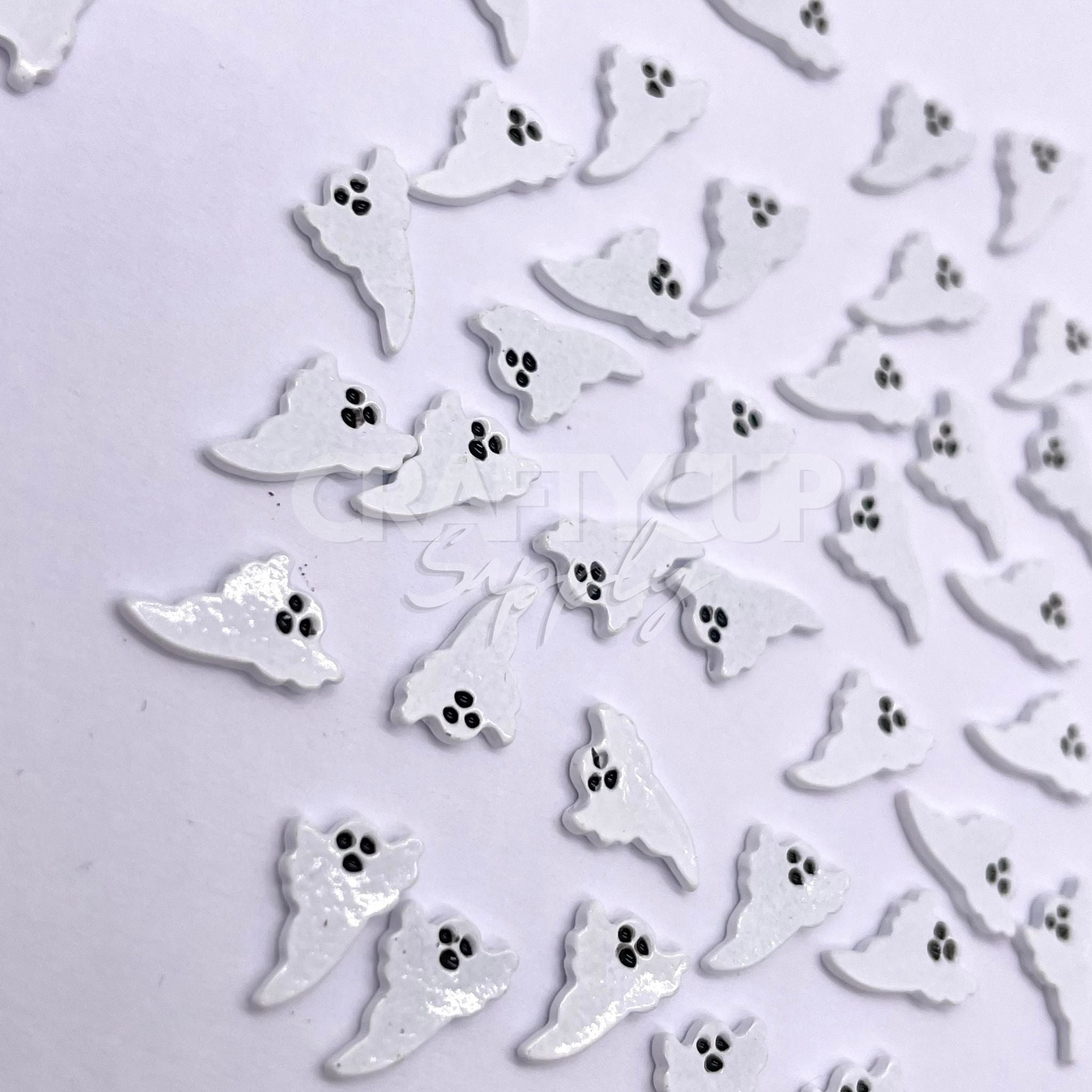 Ghosts Cabochon Charms - White