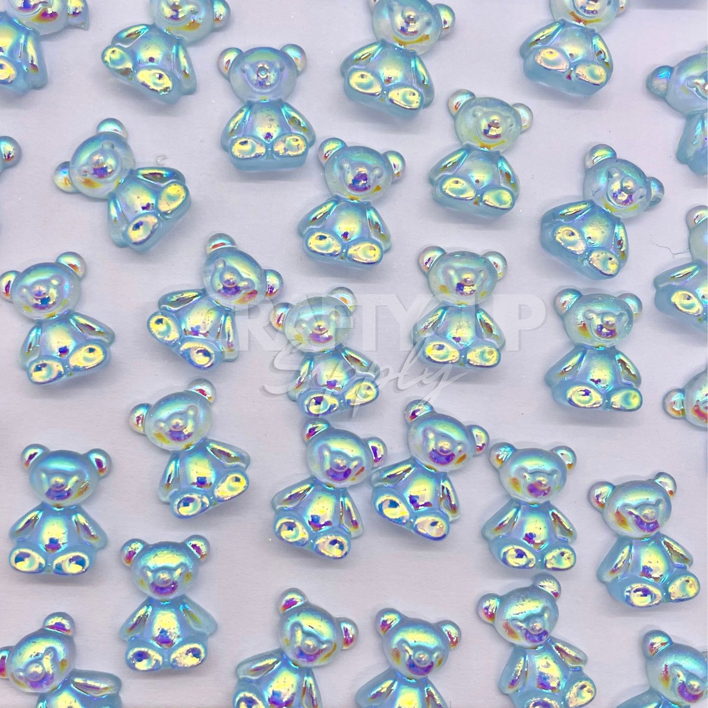 Blue Gummy Bear Cabochons (Pack of 10)