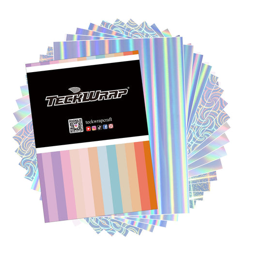 Teckwrap Holographic Assorted Pattern Inkjet Printable Sticker Vinyl