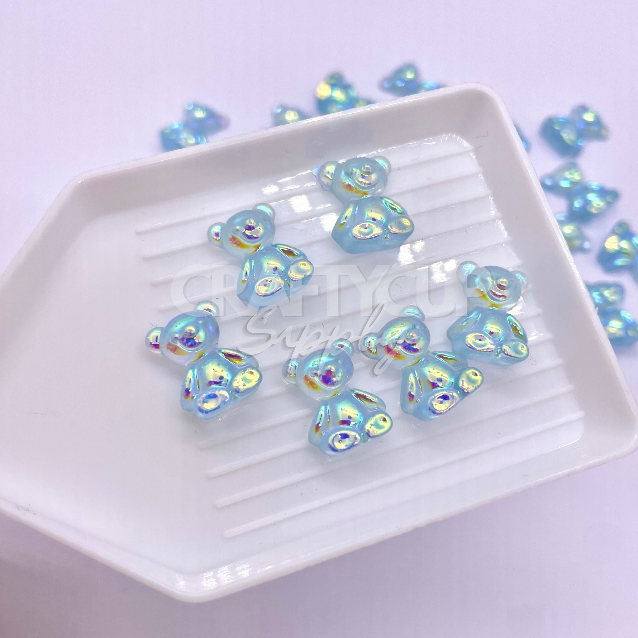 Blue Gummy Bear Cabochons (Pack of 10)