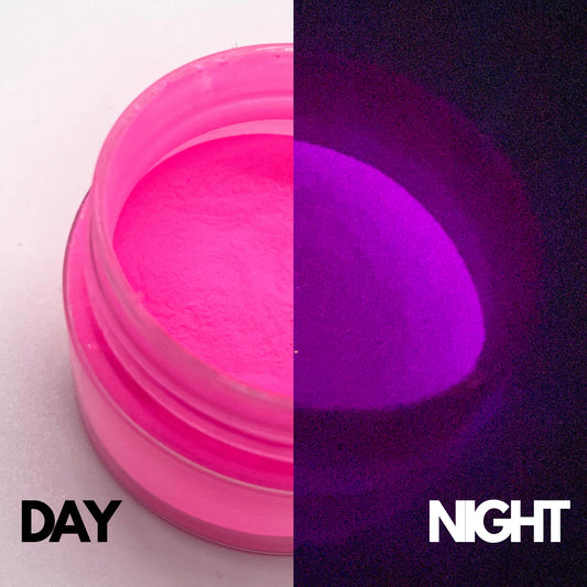 Glow In The Dark Mica Powder - Pink (1oz, 28g Jar)