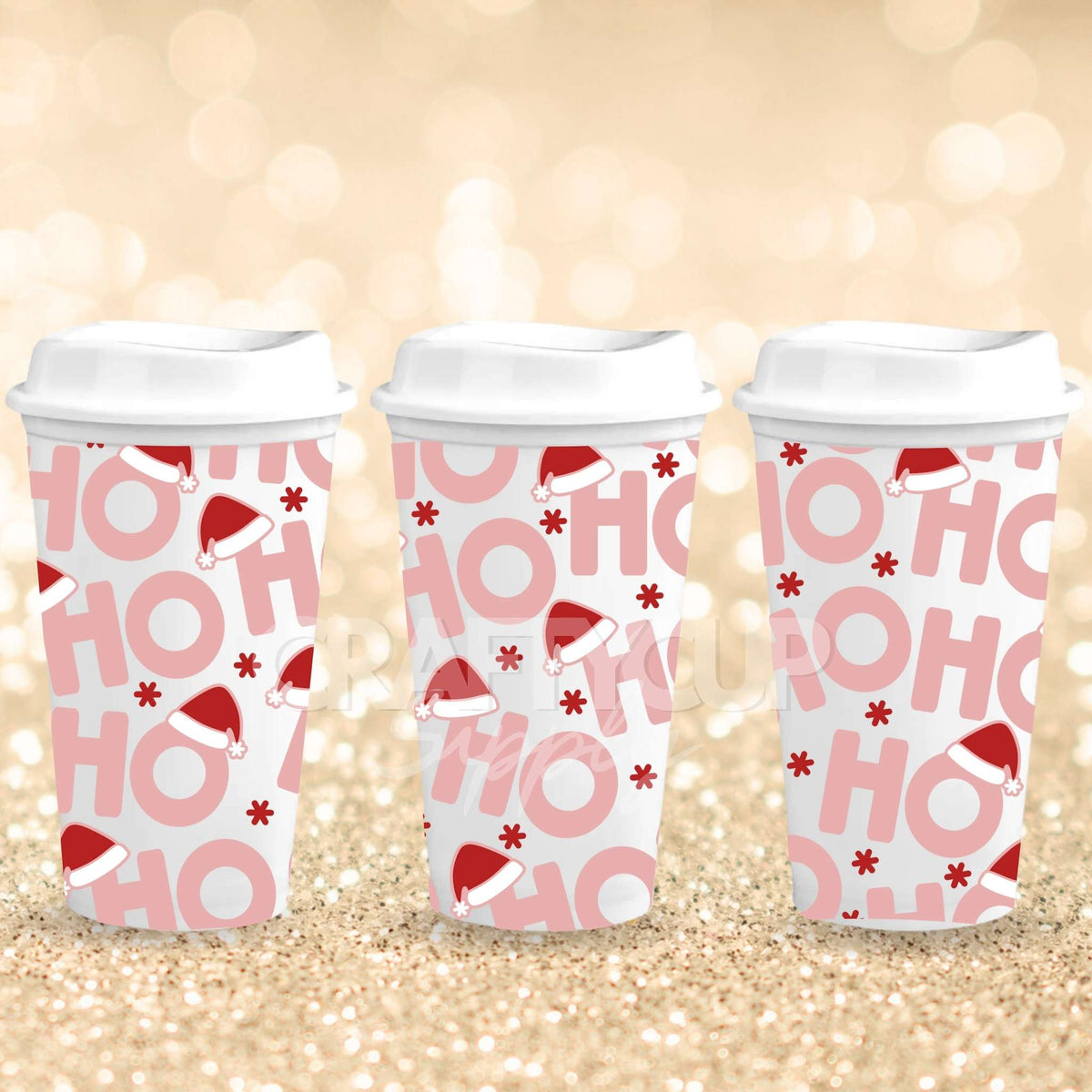 Ho Ho Ho | Hot Cup UV DTF Wrap