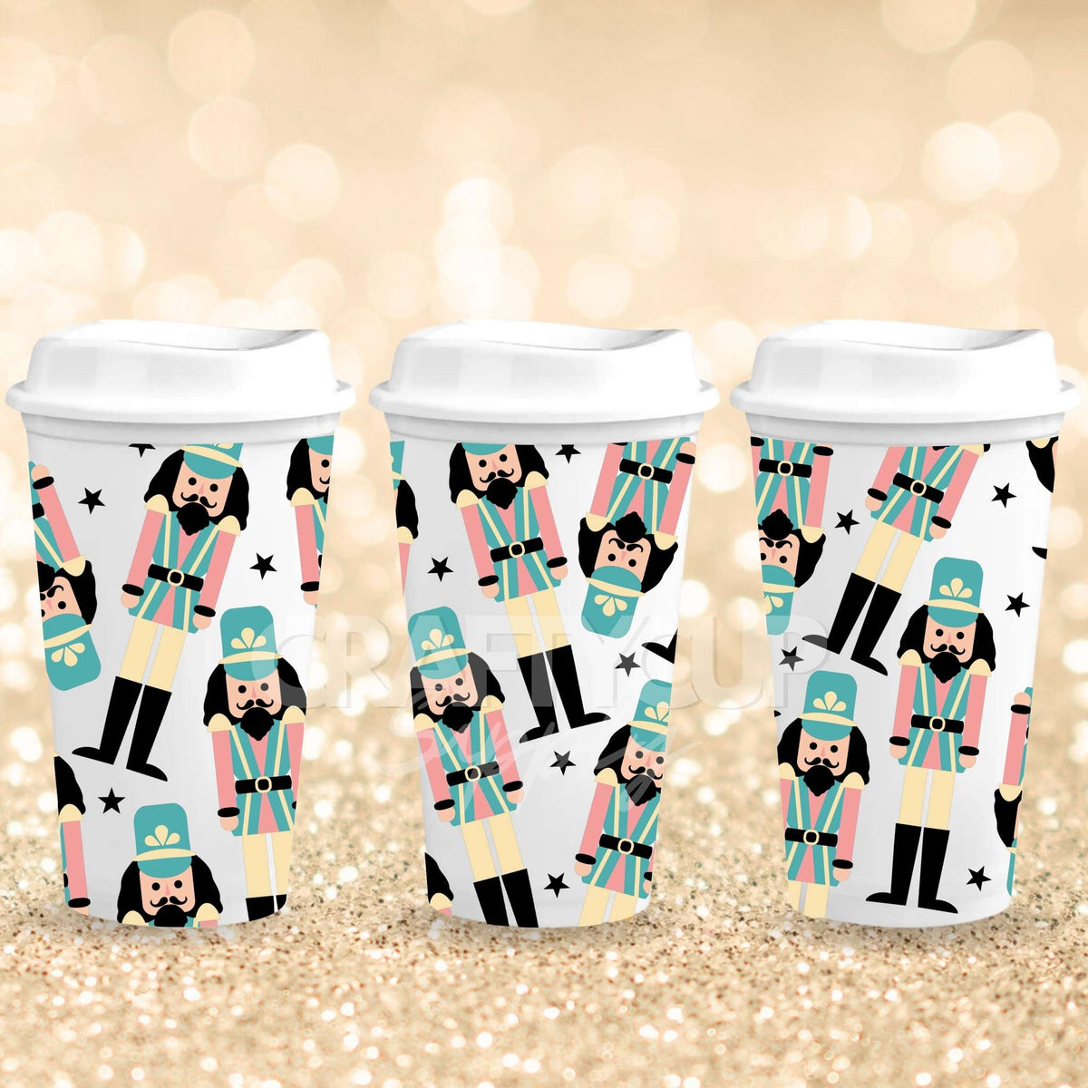 Nutcracker Green | Hot Cup UV DTF Wrap