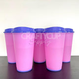 Purple to Pink Colour Change 16oz (470ml) Hot Cups [PLEASE READ]