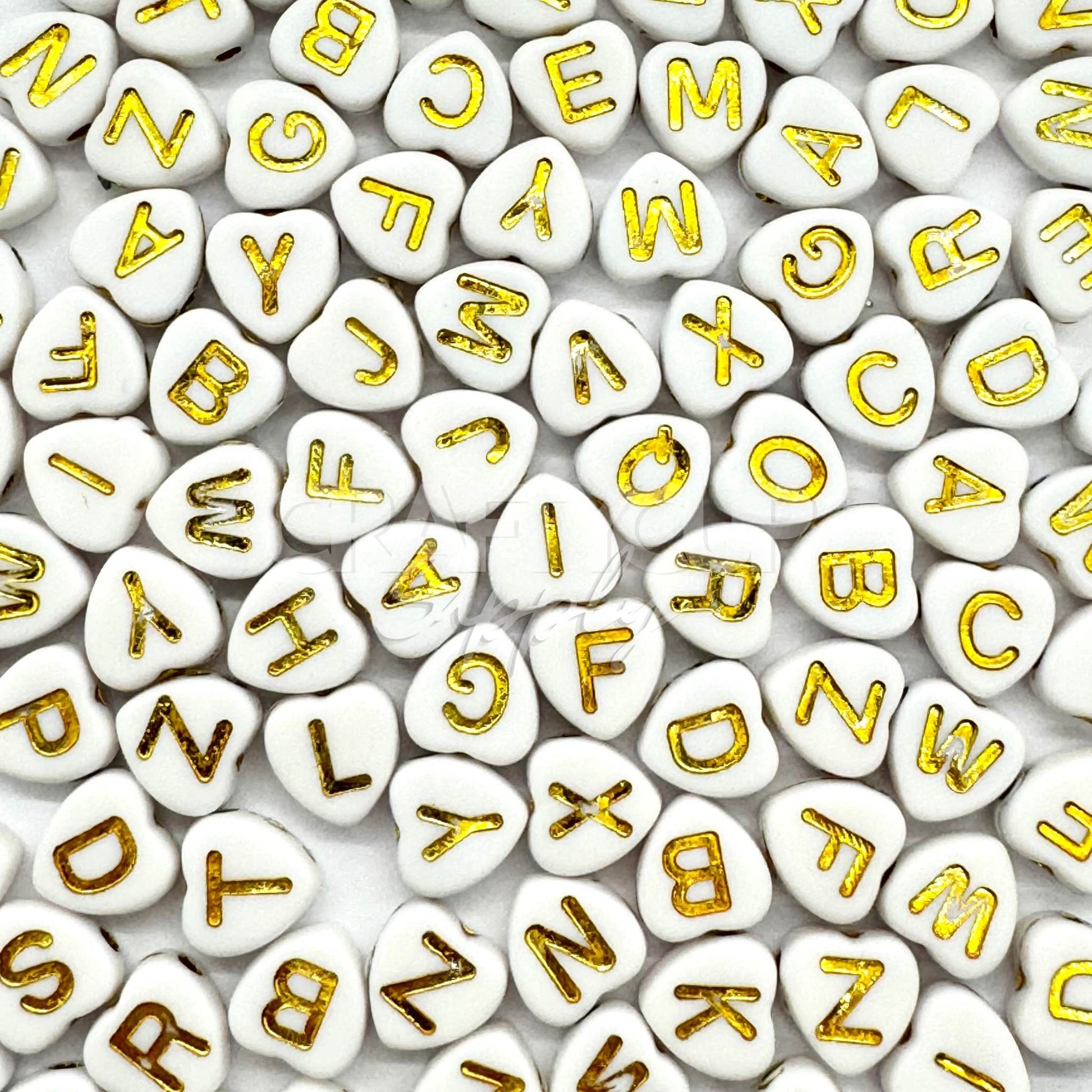 heart sharped letter charms
