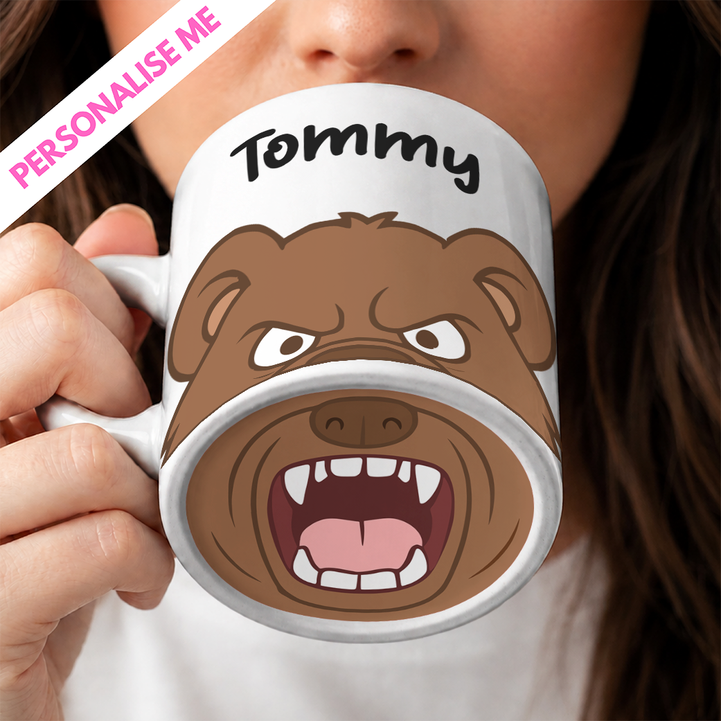 Bear Big Mouth Mug | Personalised UV DTF