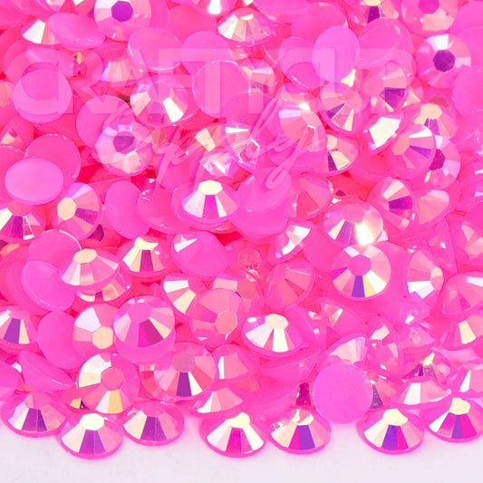 Hot Pink AB Rhinestones - 3mm, 4mm, 5mm