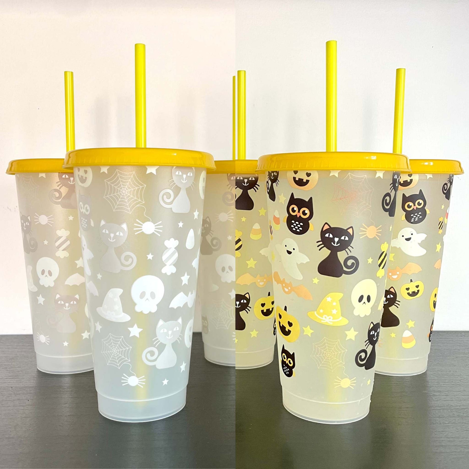 halloween colour change cold cups