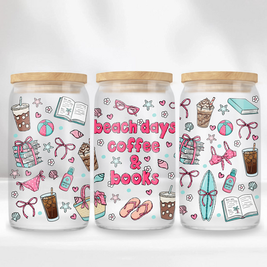 Beach Days, Coffee & Books | UV DTF Wrap