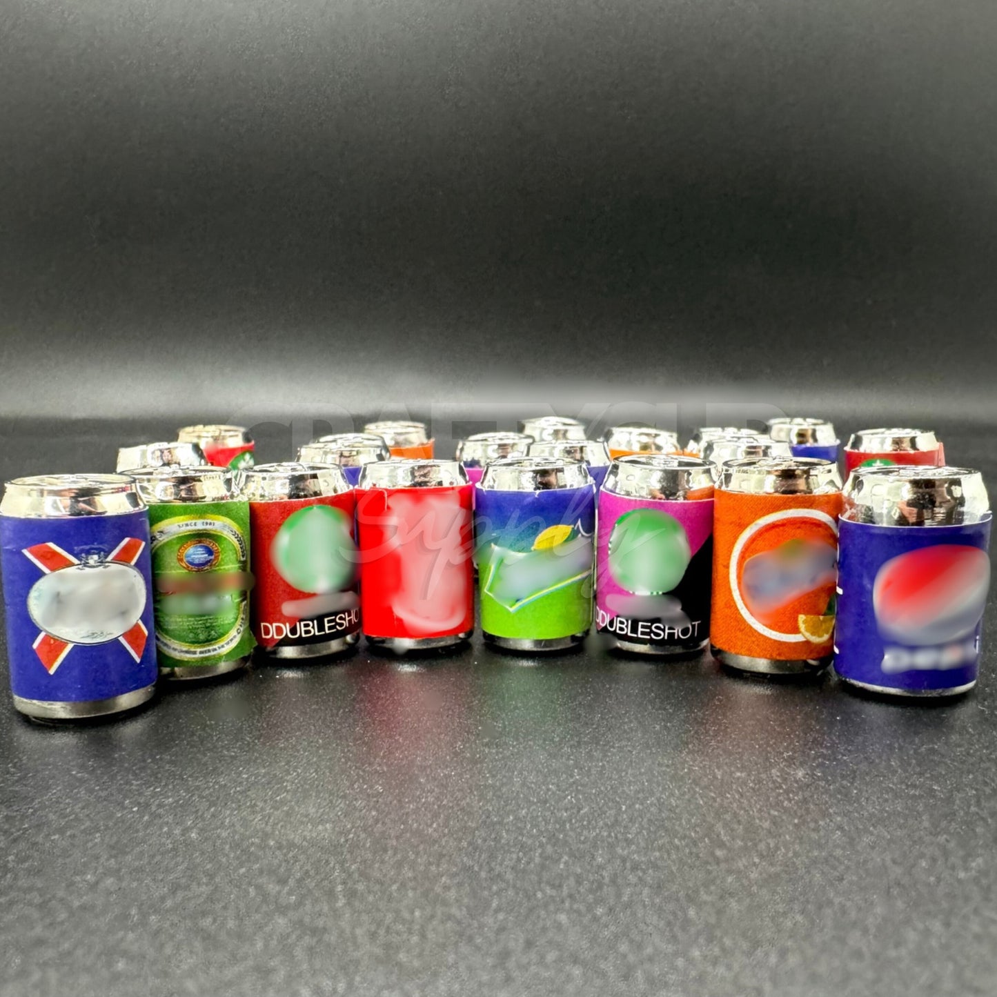 Miniature doll house cans