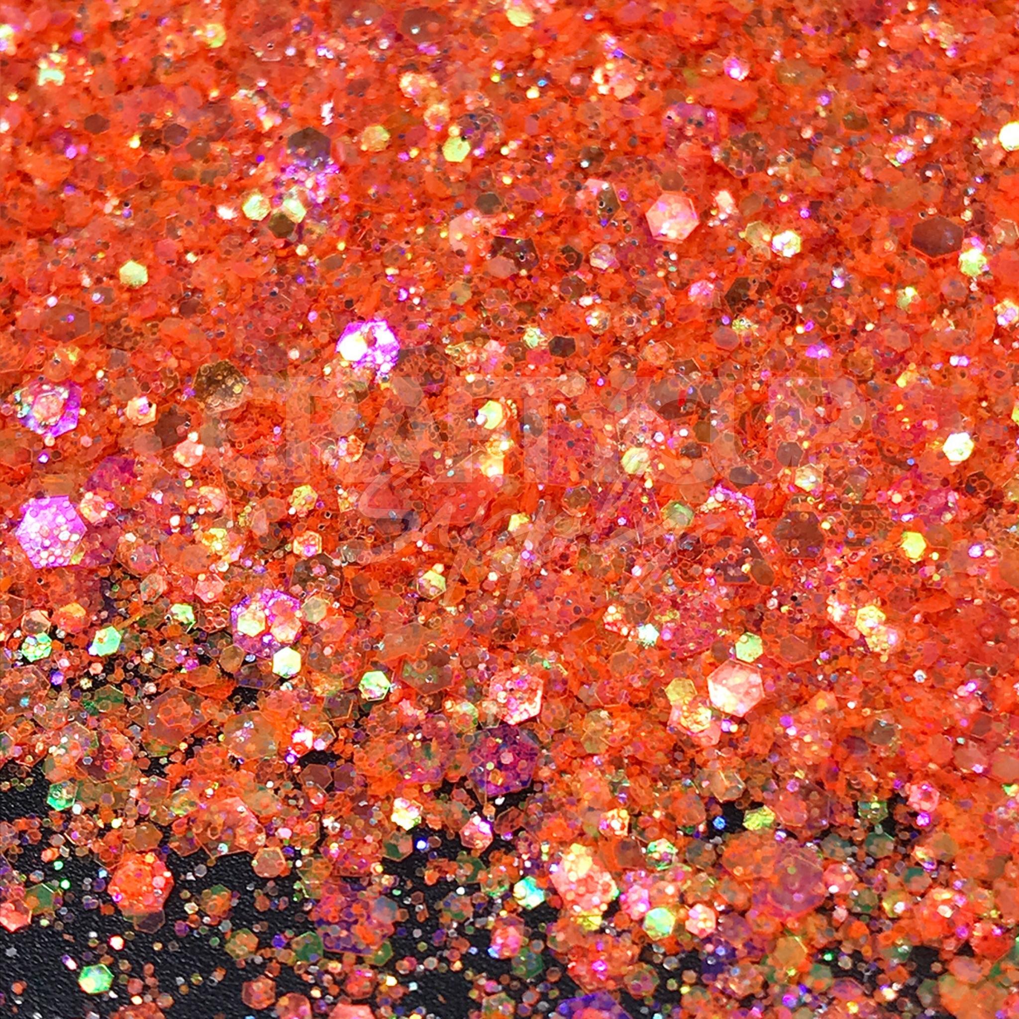 orange fine glitter mix