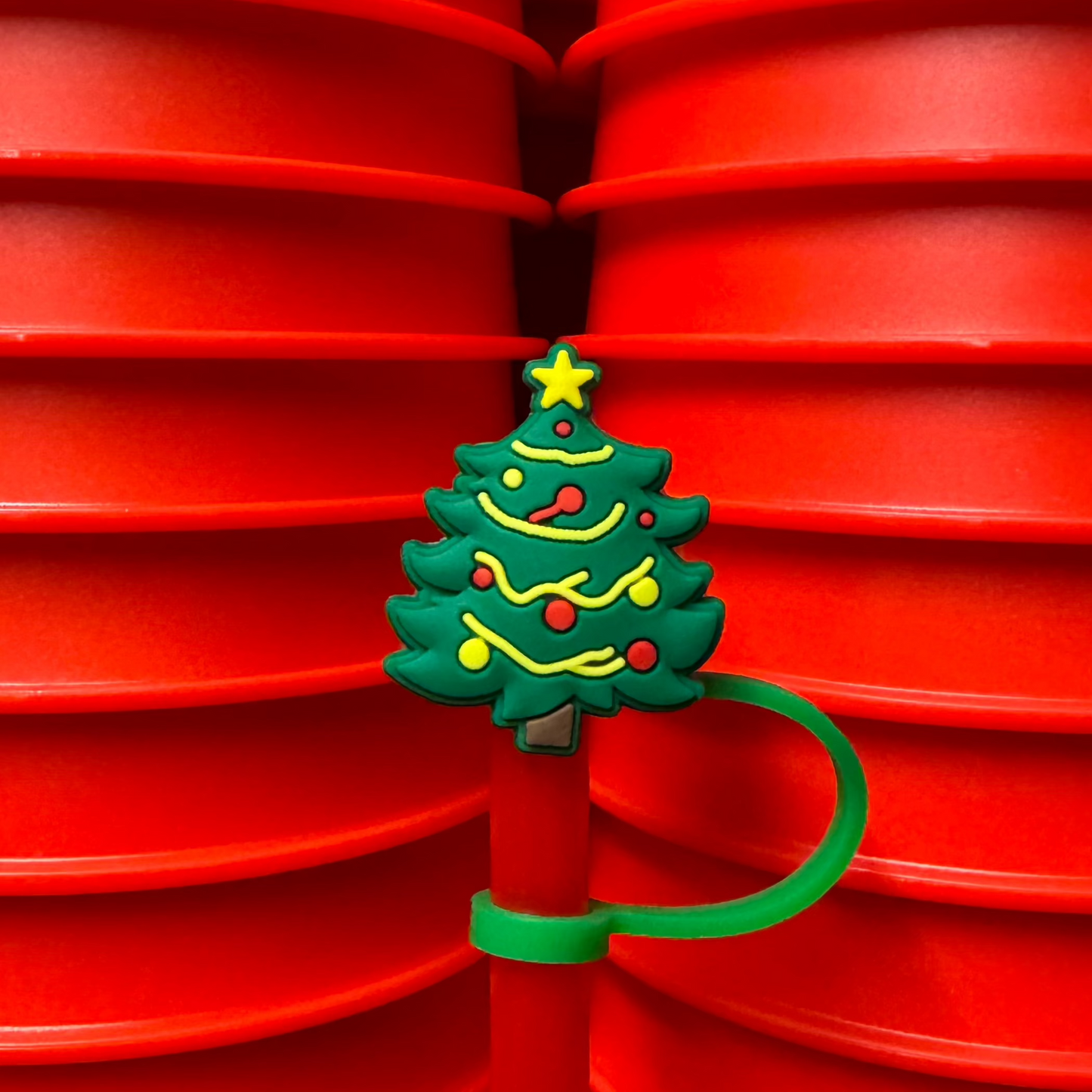 Christmas Tree Straw Charm