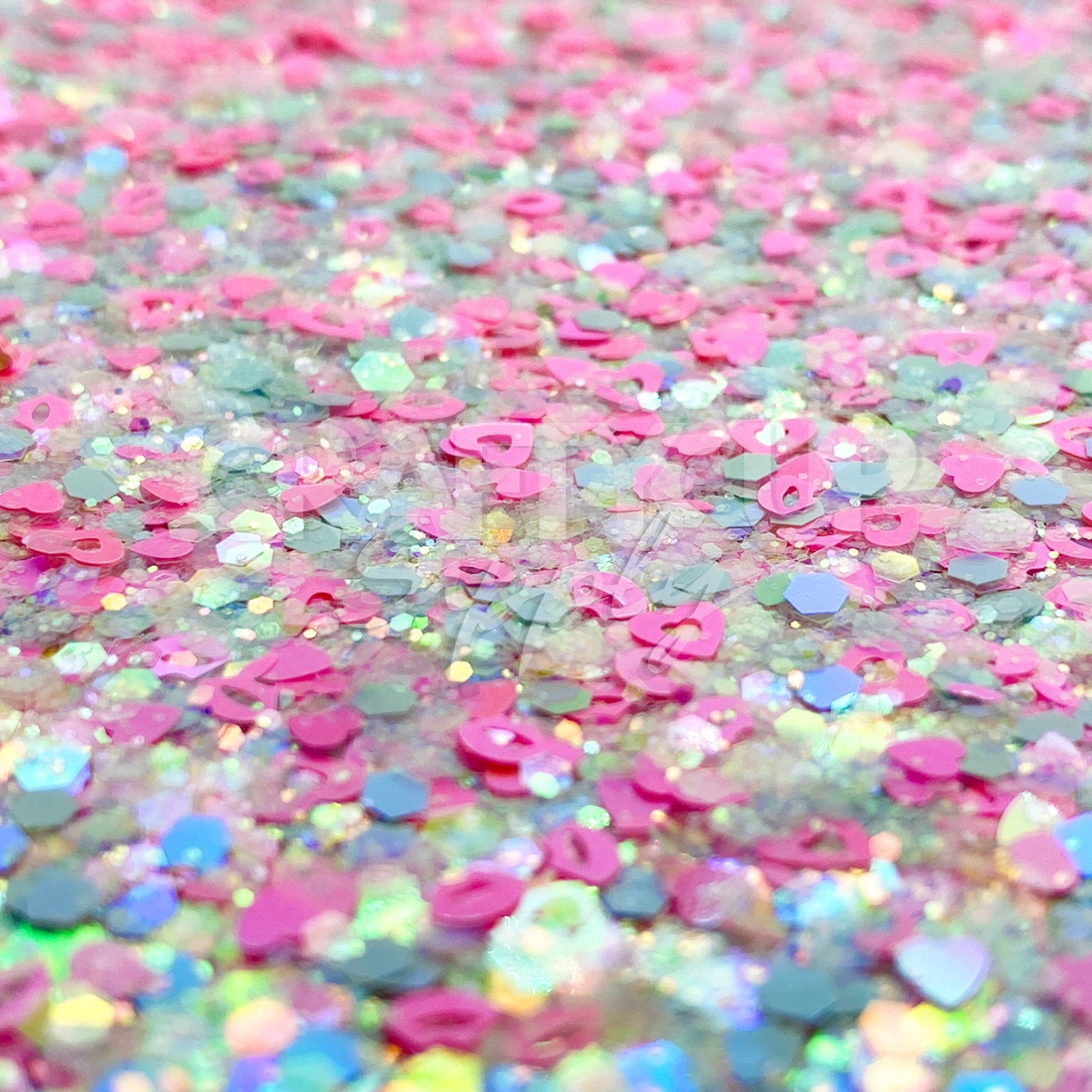 pink glitter mixes for valentines day