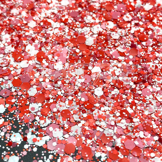 red glitter mix for crafts