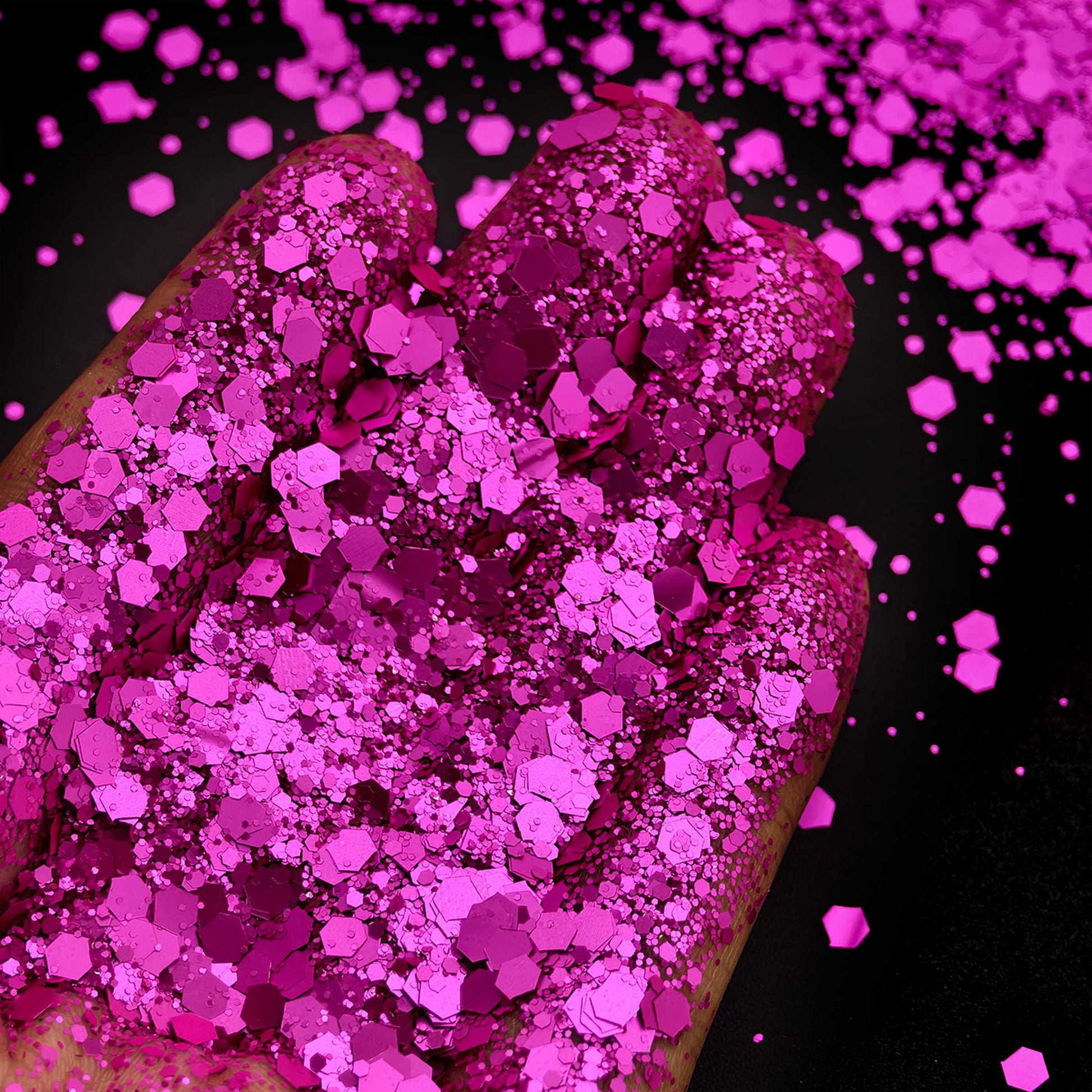 pink metallic matte glitter for crafting and snowglobes