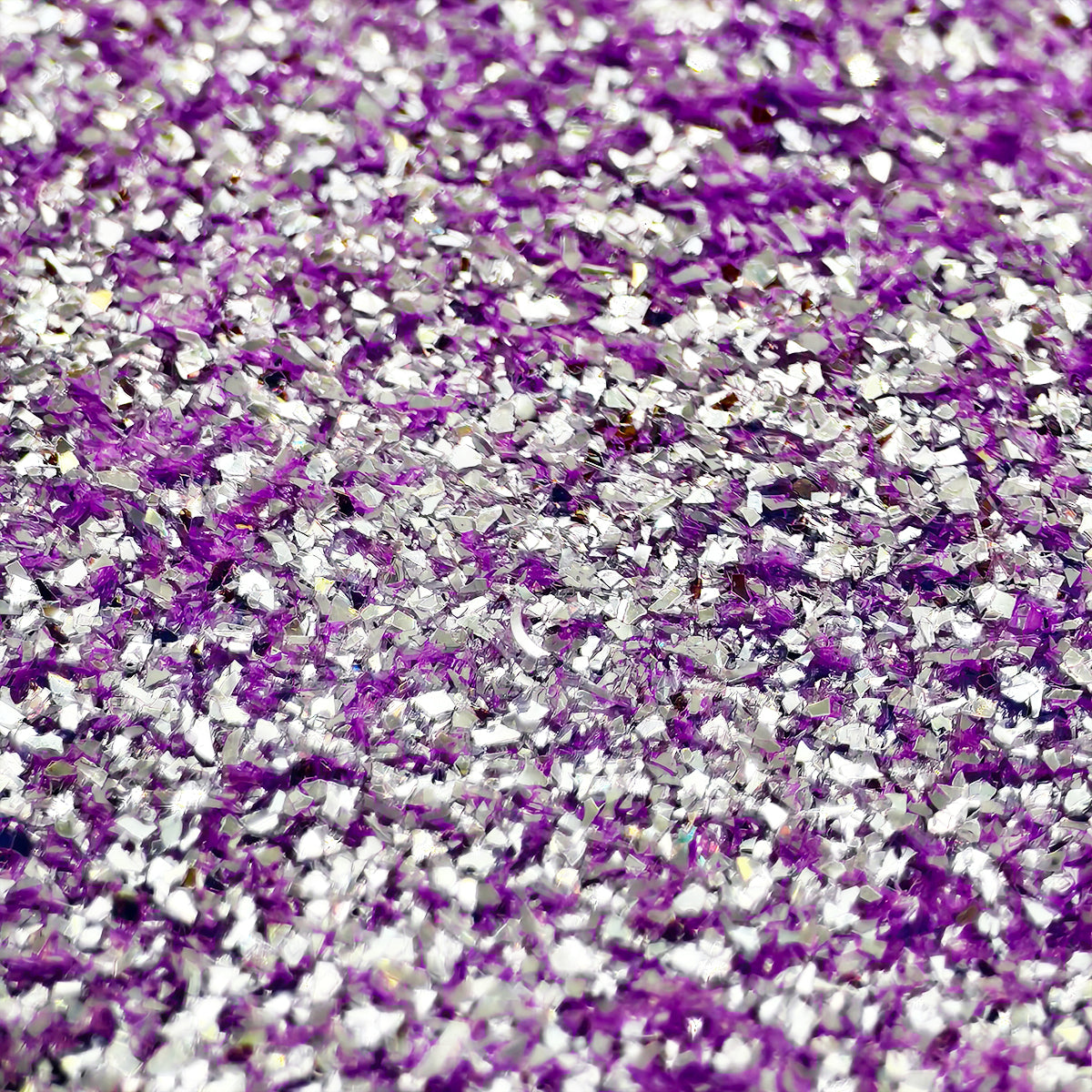 purple silver fine glitter irregular cuts