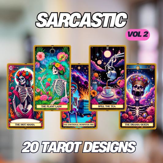 funny uv dtf tarot transfers