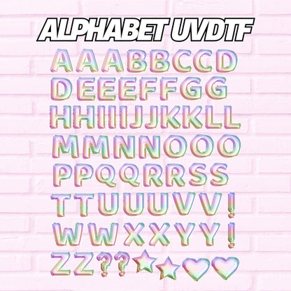 uvdtf stickers alphabet letters