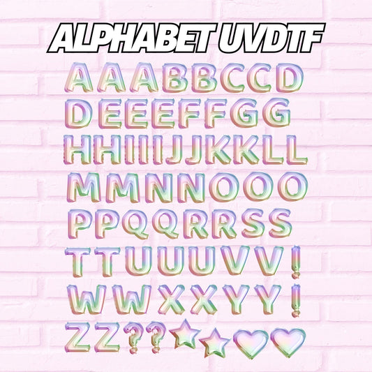 uvdtf stickers alphabet letters