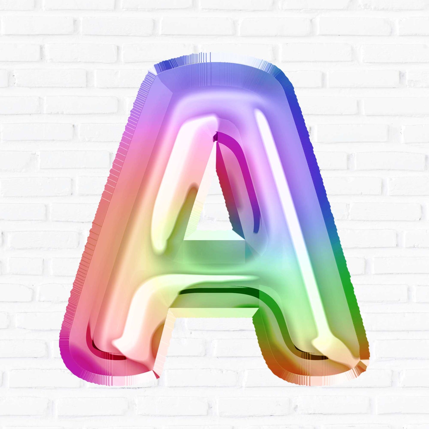 rainbow uv dtf foil balloon letter transfer stickers