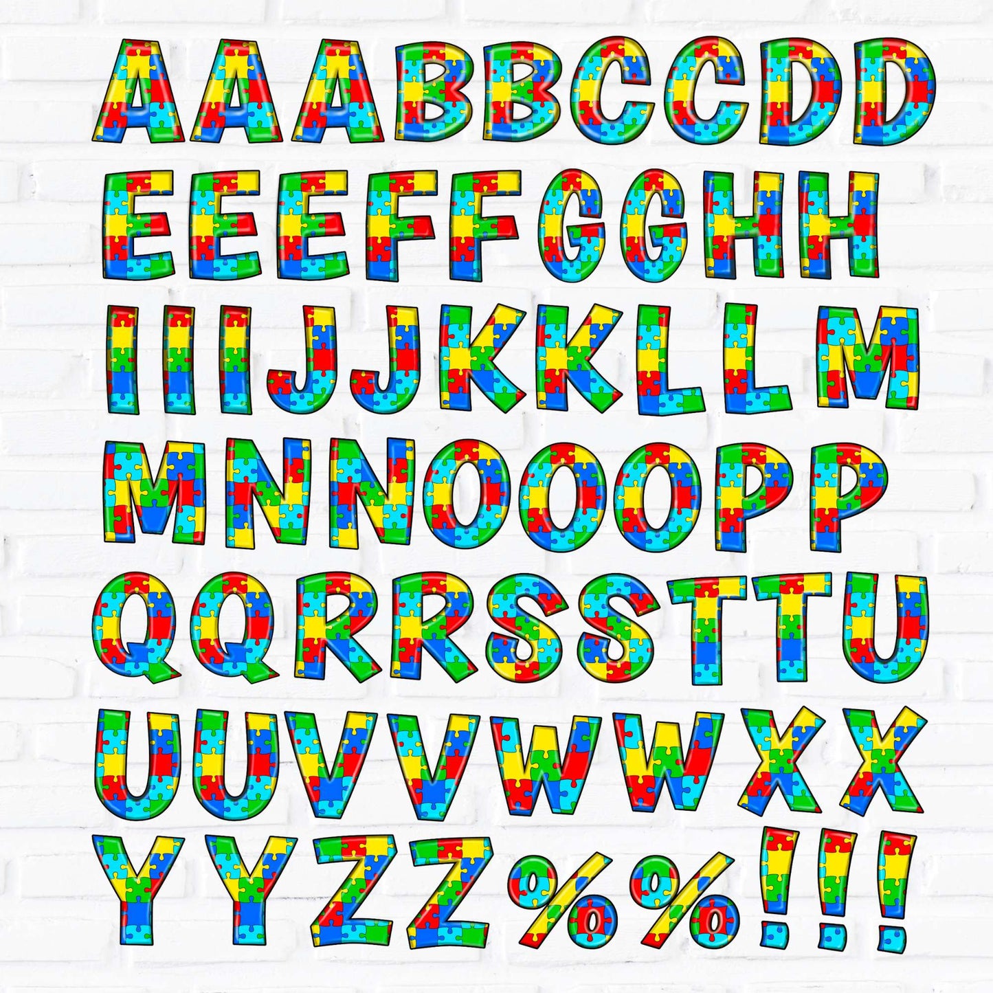Puzzle | UV DTF Alphabet