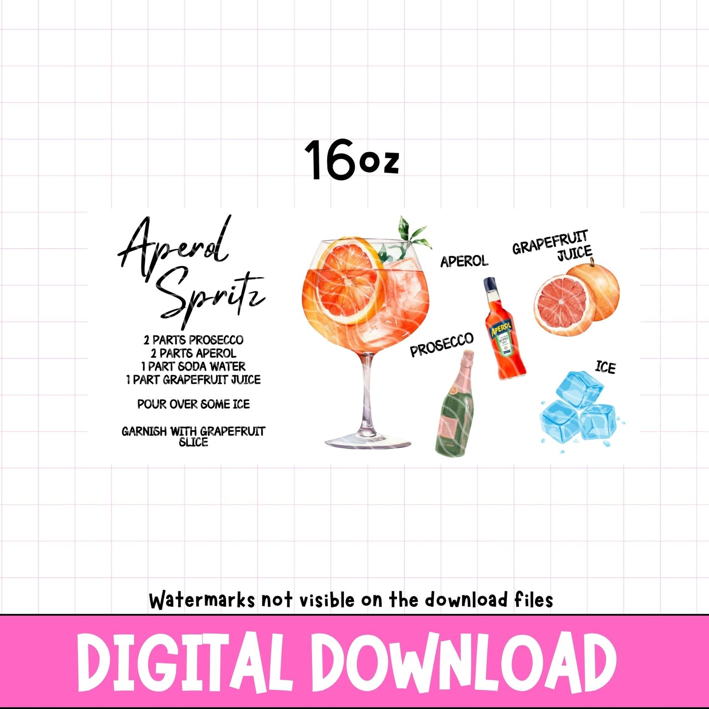 Aperol Spritz Recipe | Digital Download