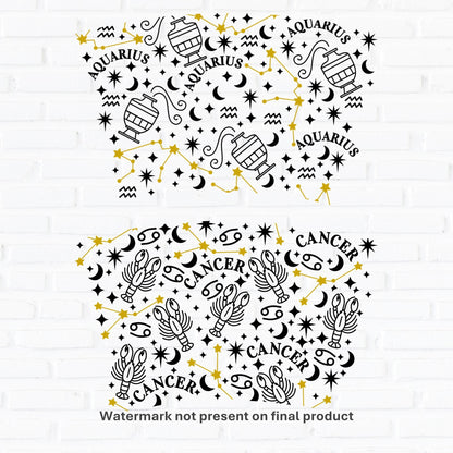 Zodiac Starsign | UV DTF Wrap