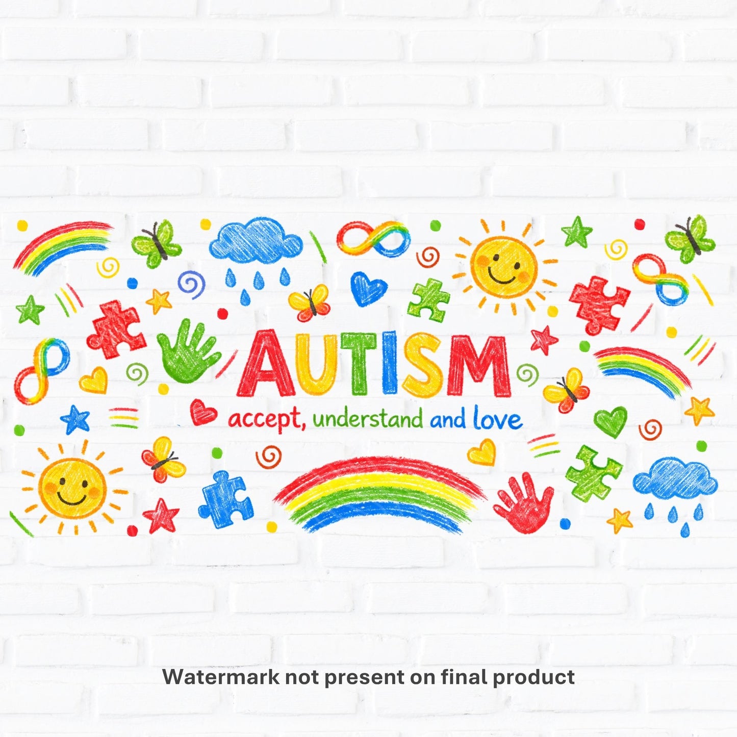 Autism Crayon | UV DTF Wrap